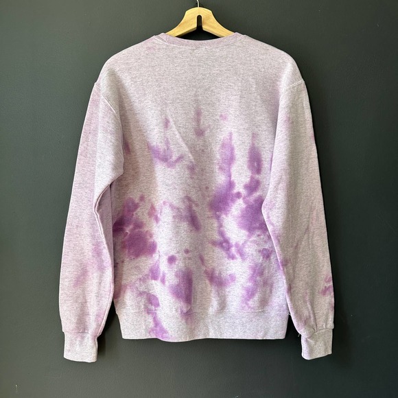 Jimi Hendrix Tie Dye Purple Crew Neck Graphic Band Sweatshirt NEW Small - Picture 5 of 7